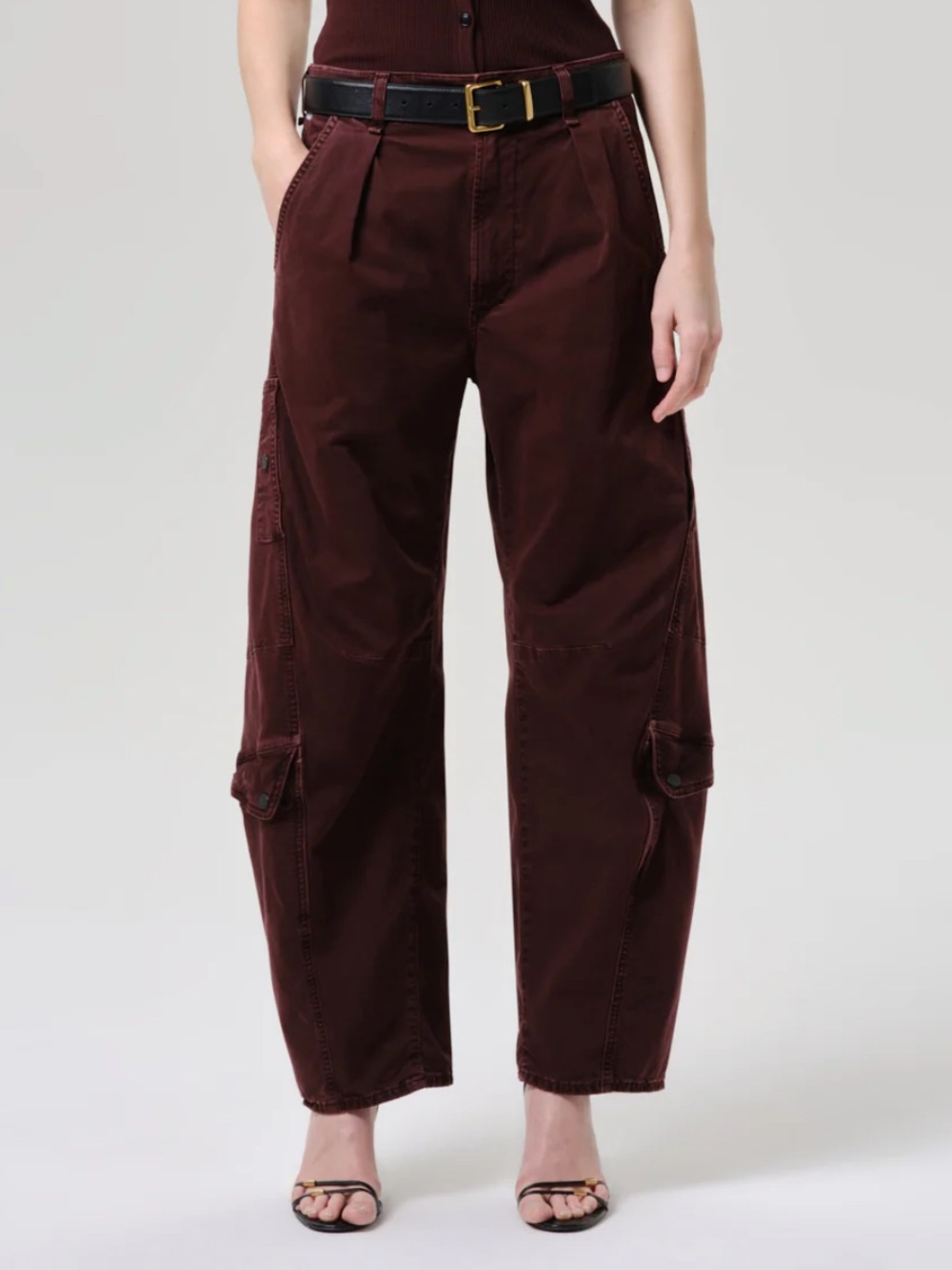 NWT Citizens of Humanity Women’s Flight Pants in Mahogany Red